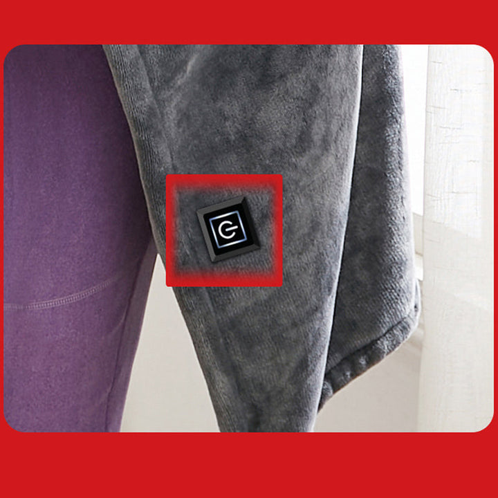USB-verwarmde omslagdoek van fleece met drie standen