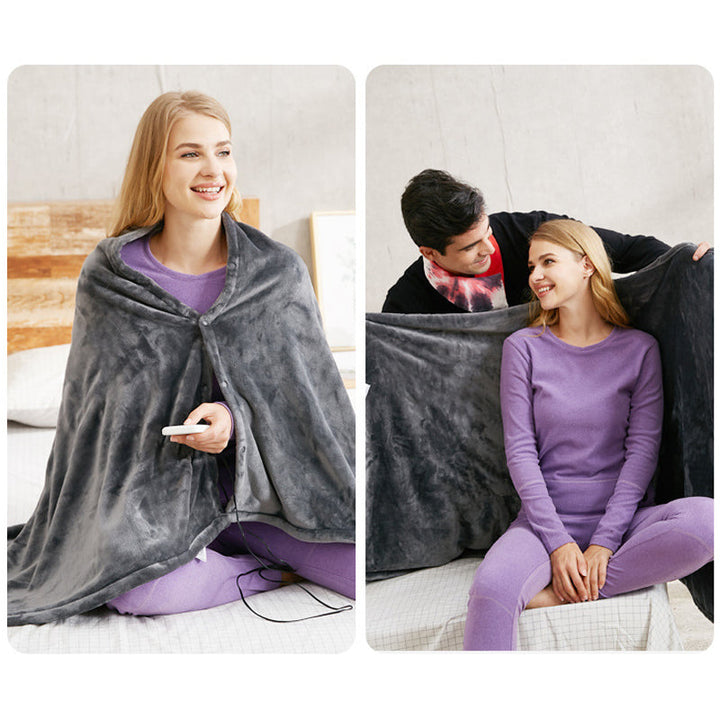 USB-verwarmde omslagdoek van fleece met drie standen