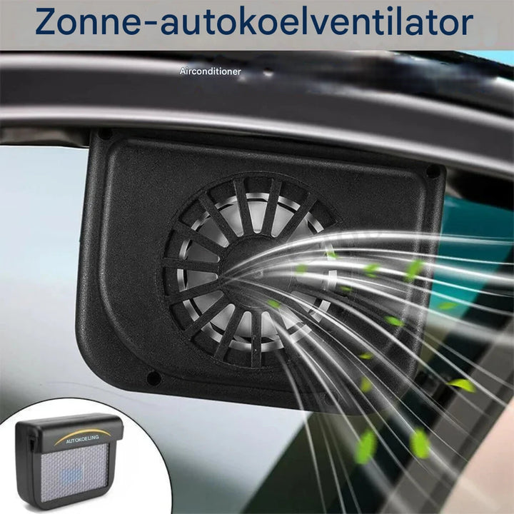 Zonne-energie aangedreven ventilator voor autoramen