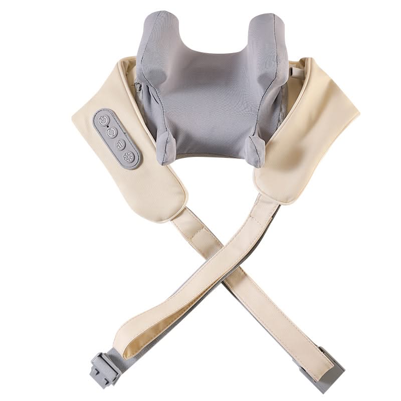 Draadloze nekmassager met warmte, afstandsbediening en 6 koppen
