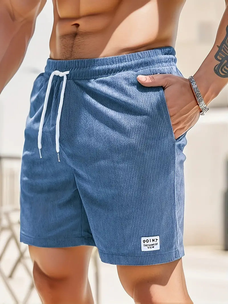 Heren Katoenlook Corduroy Zomershorts