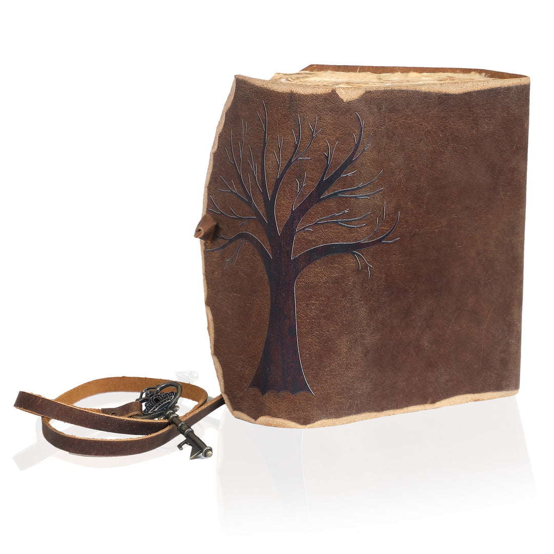 Vintage Handgemaakt Notitieboek met Leerlook en Slotsluiting – Voor Creatieve Geesten