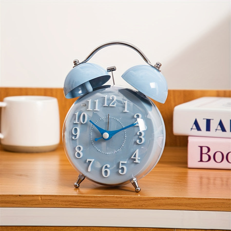 Luxe Stille Wekker met Nachtlampje – Draaiend Display en Luid Belgeluid voor een Effectief Ontwaken