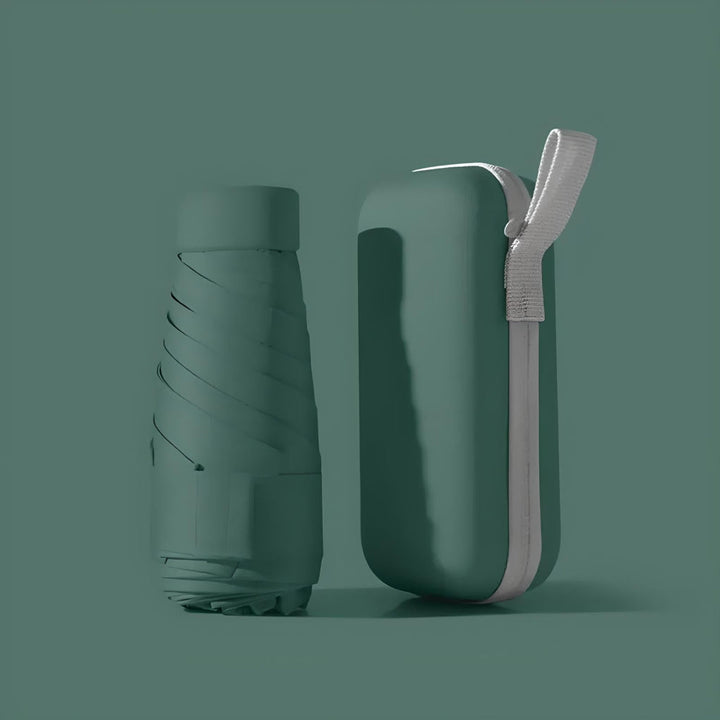 Compacte reisparaplu en koffer