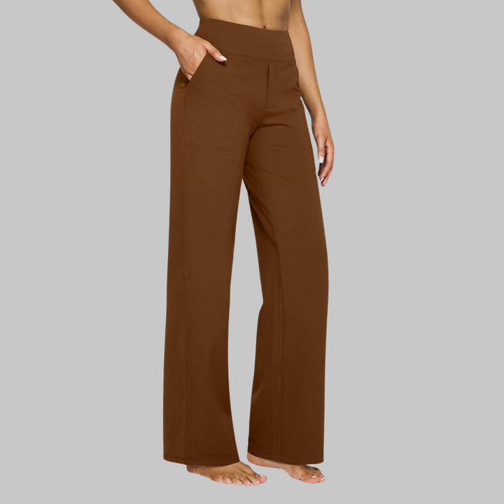 Dames Broek Hoge Taille Stretch – Comfortabele Pull-On Pantalon
