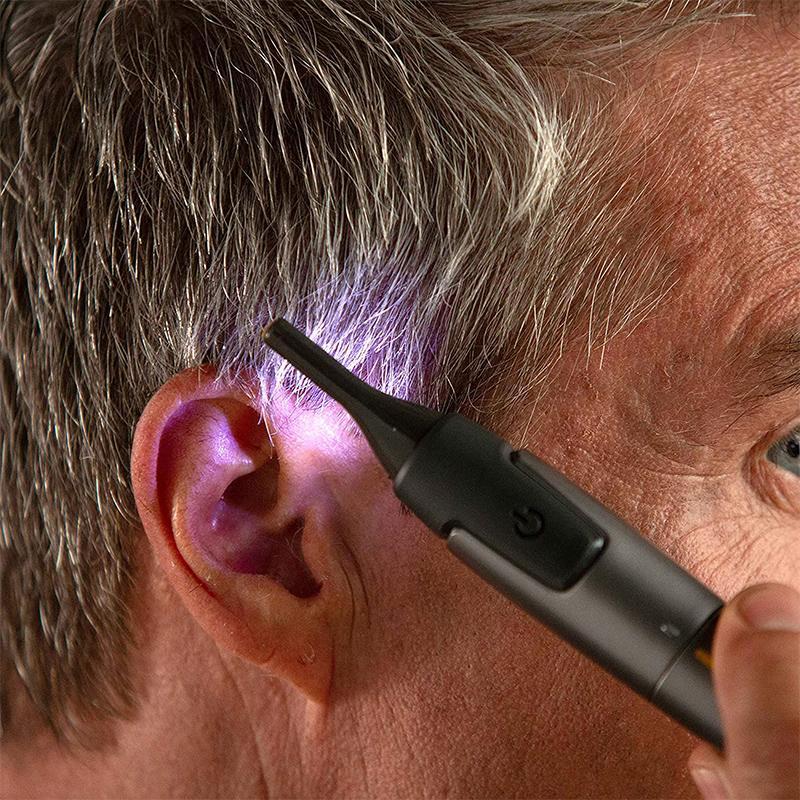 Professionele Ultradunne Precisietrimmer | Roestvrijstalen Titanium Mesjes | Geïntegreerd LED-licht | Micro-oscillatietechnologie | Voor Neus, Oren en Contouren