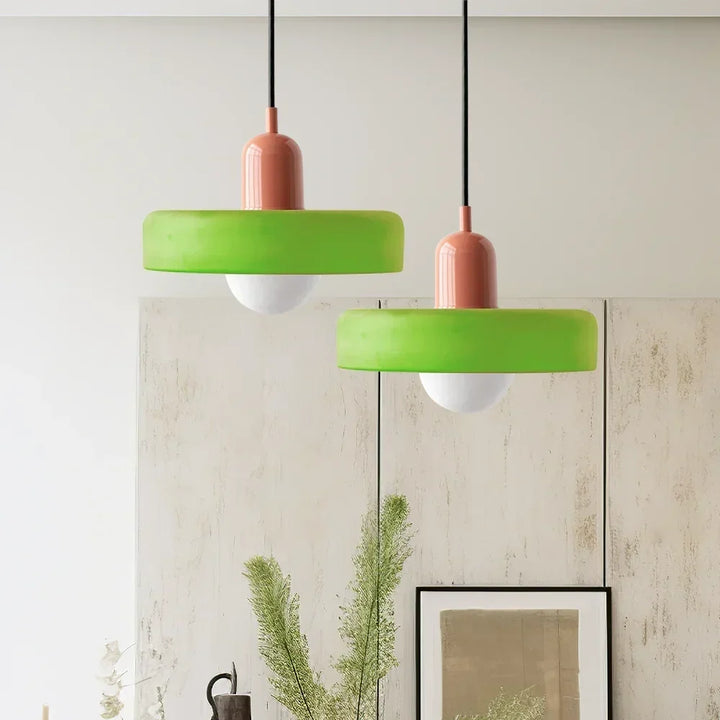 Bauhaus glas-in-lood hanglamp