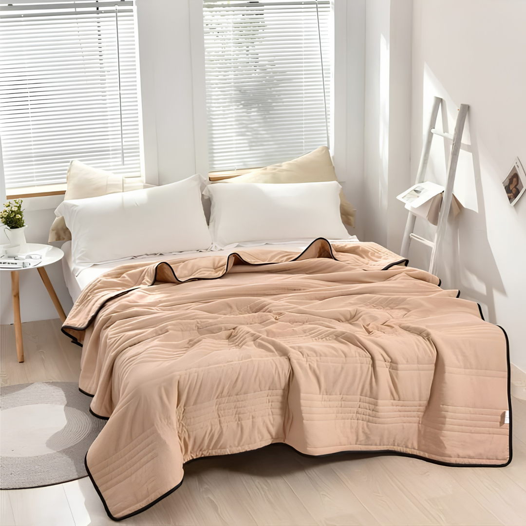 De Everchill Ice Cooling Blanket houdt je de hele nacht comfortabel en koel