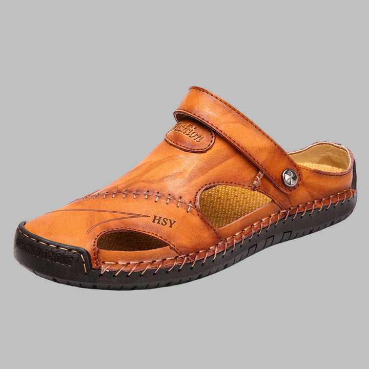 Comfortabele leren sandalen voor heren, comfortabel voor zomeravonturen