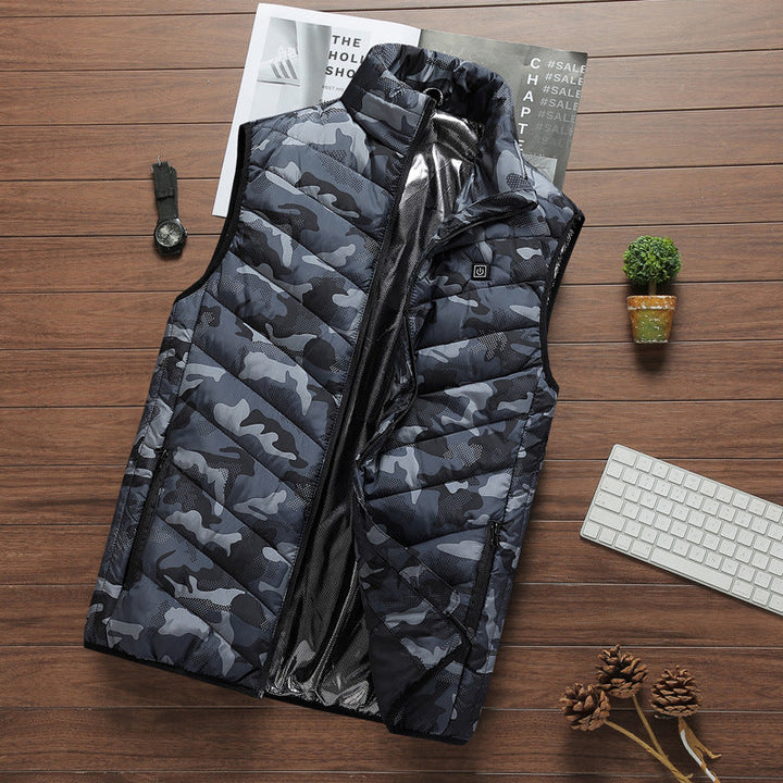 Verwarmd bodywarmer voor dames en heren, ook in camouflage