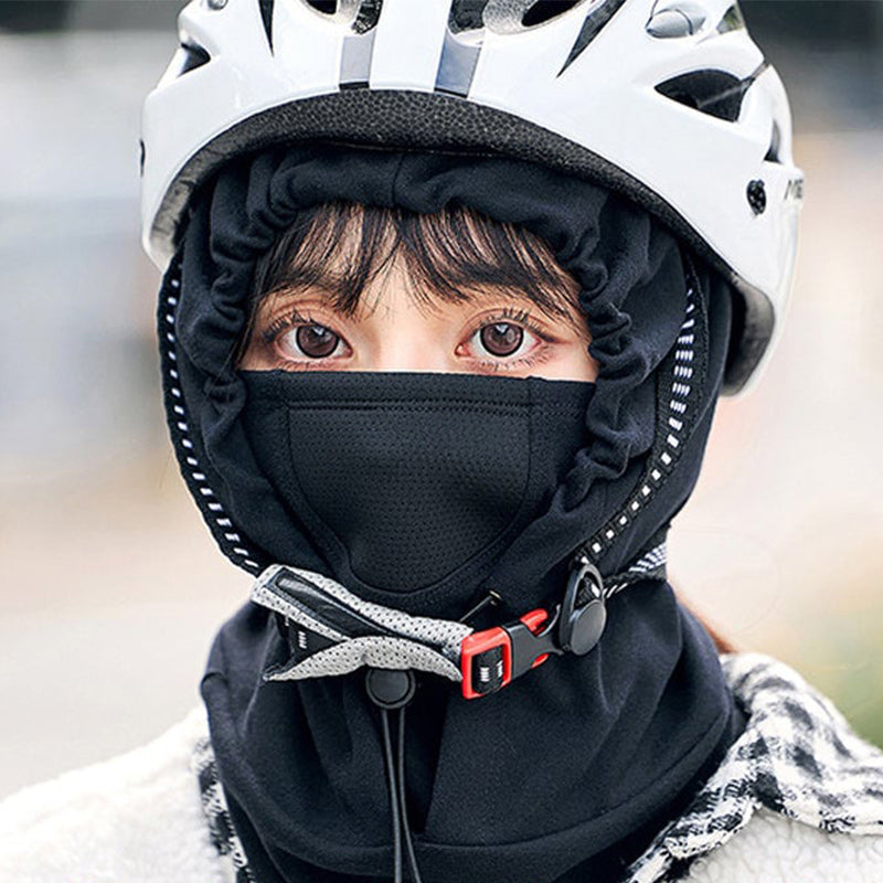 Winddicht gezichtsmasker met capuchon en nekwarmer voor fietsen