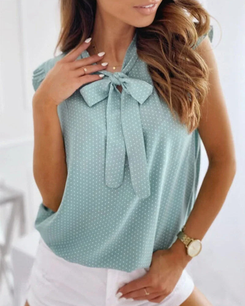 Blouse met Strikdetail Dames