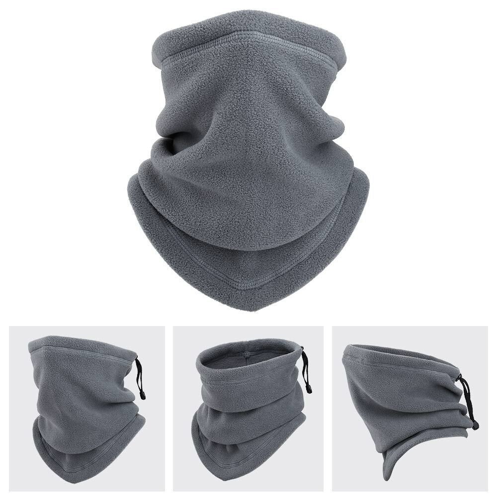 Fleece nekwarmer met trekkoord – bedekt hals en half gezicht