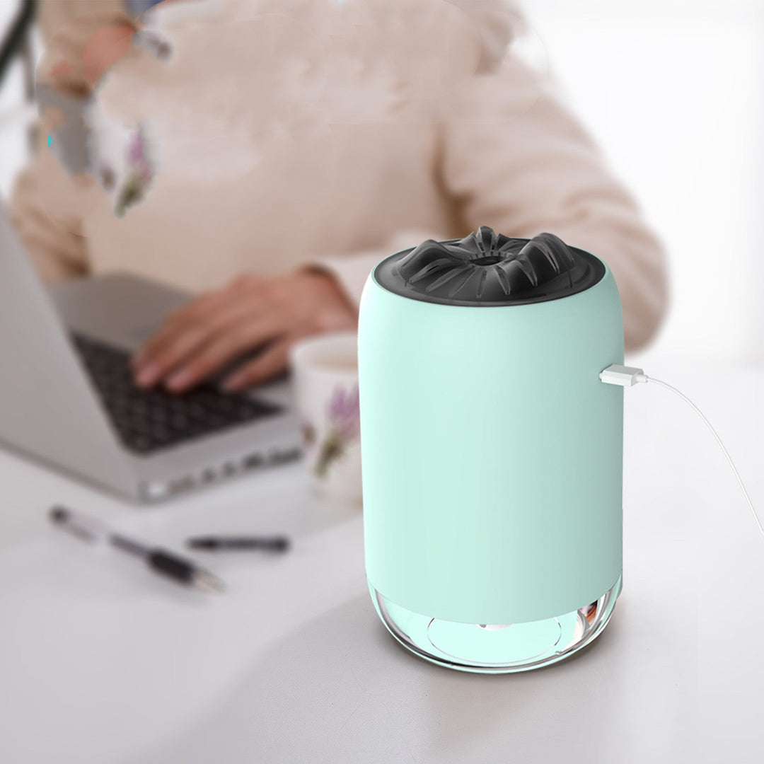 Mini vlam luchtbevochtiger via USB met timer van 2 tot 8 uur