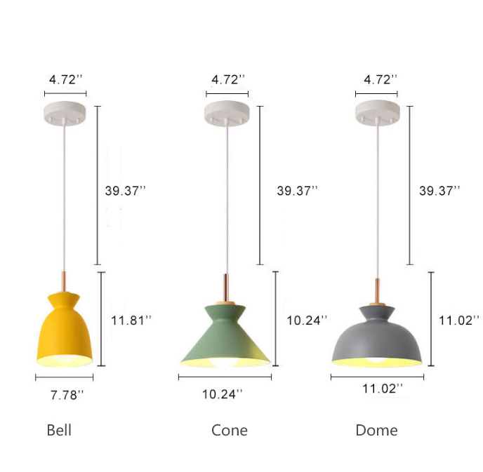 Scandinavische Hanglamp | Design in Metaal | 1-Lichts | Moderne Kleuropties