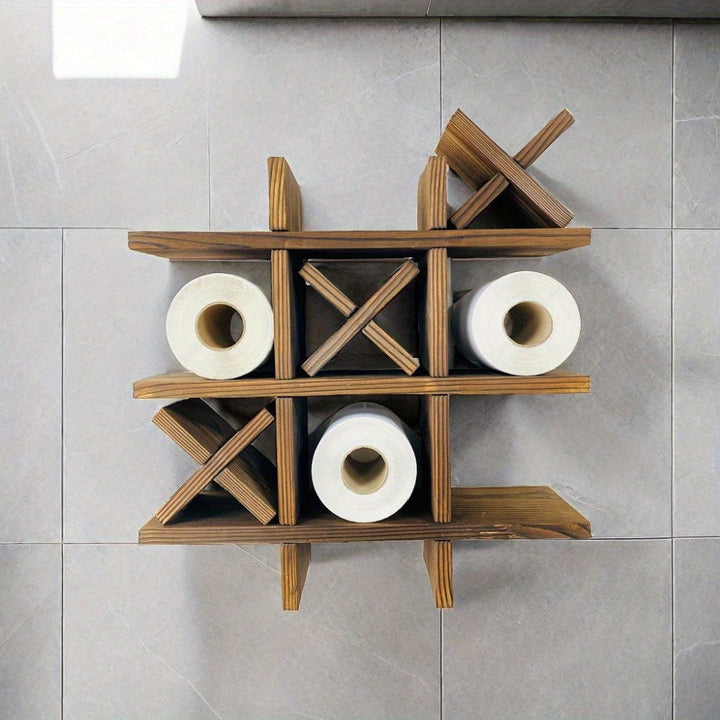 Rustieke Houten Toiletrolhouder – Geïnspireerd op Houtambacht