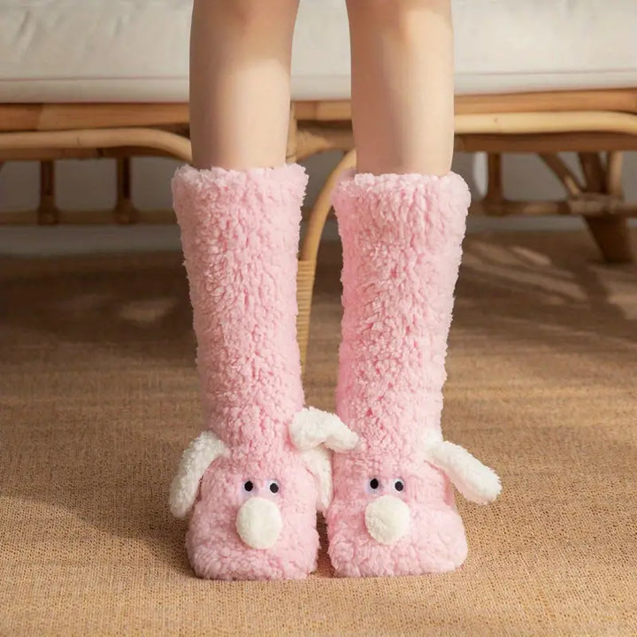 CozyPaws Winter Sokken - Pluche, Antislip & Schattige Dierenontwerpen