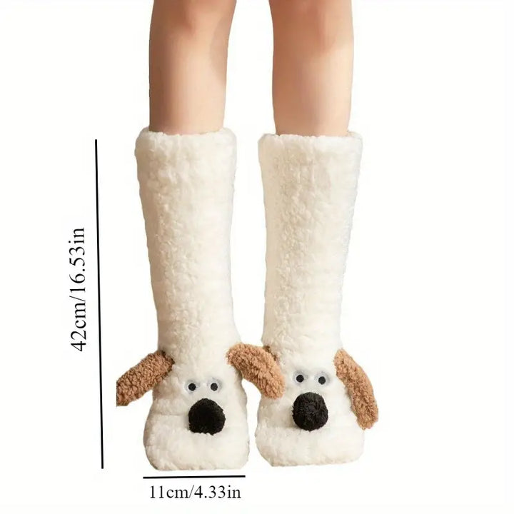 CozyPaws Winter Sokken - Pluche, Antislip & Schattige Dierenontwerpen