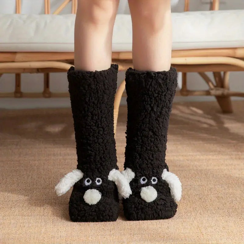 CozyPaws Winter Sokken - Pluche, Antislip & Schattige Dierenontwerpen