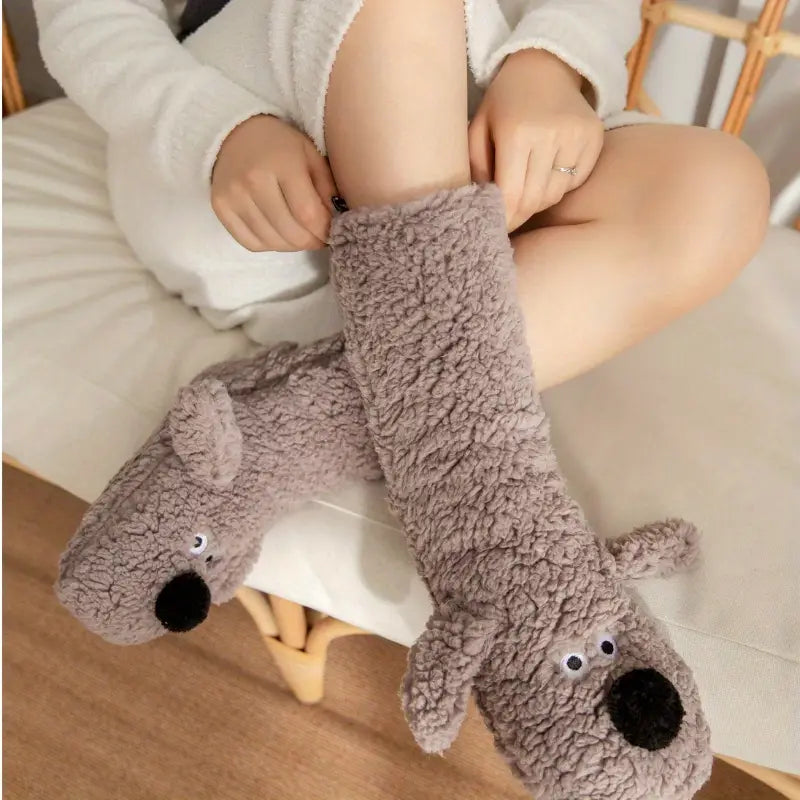 CozyPaws Winter Sokken - Pluche, Antislip & Schattige Dierenontwerpen