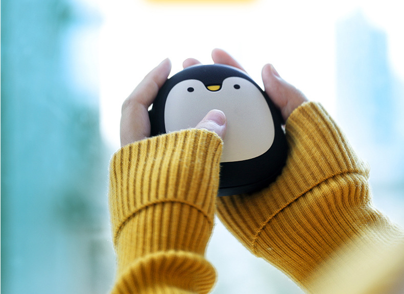 Schattige handwarmer pinguïn of ijsbeer, oplaadbaar via USB