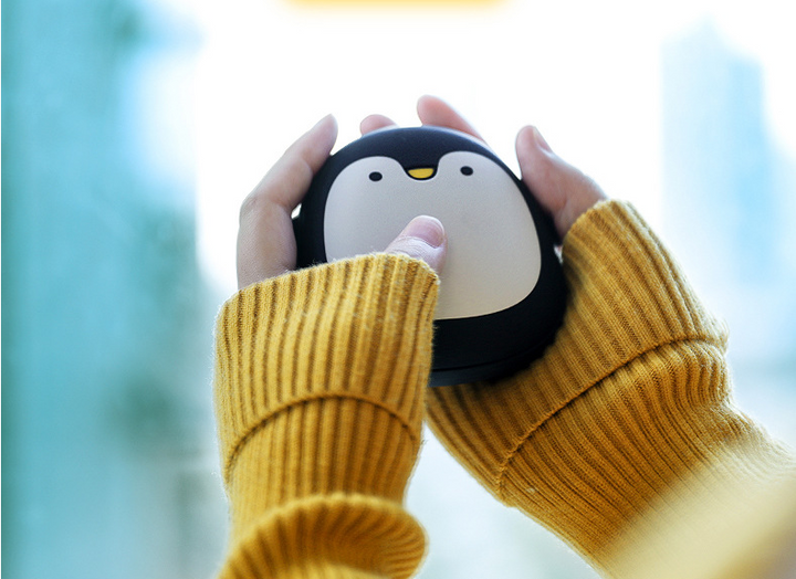 Schattige handwarmer pinguïn of ijsbeer, oplaadbaar via USB