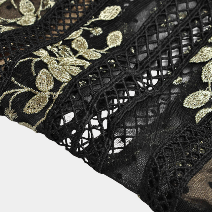 Vintage Maxi-jurk met Borduursels