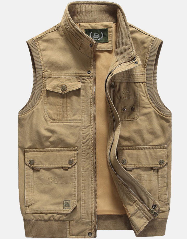 Heren multi-pocket utility vest
