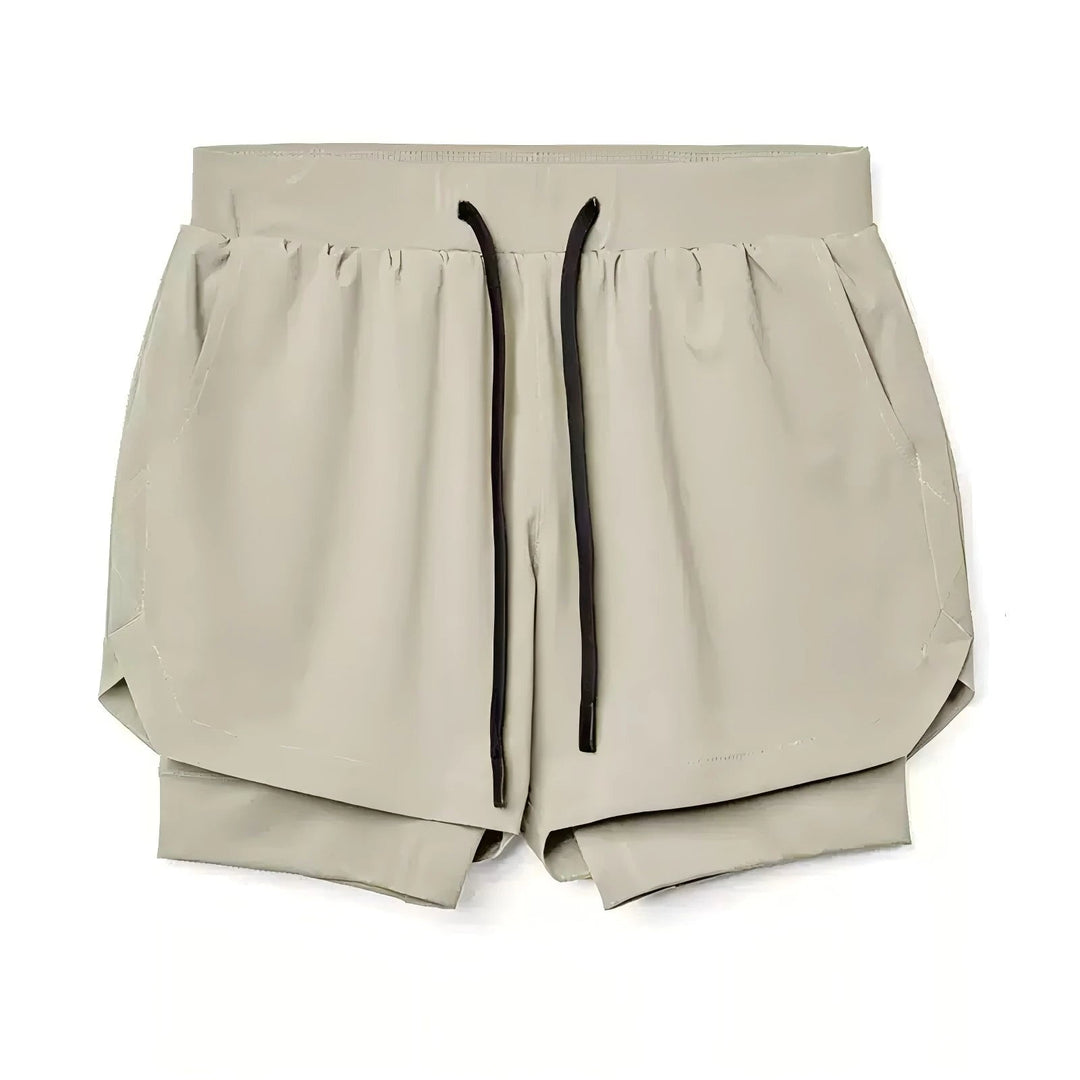 Dubbelgelaagde Compressieshorts voor Heren
