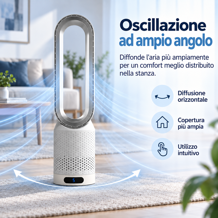 AirPure – Ultrastille Bladloze Torenventilator (< 32 dB)