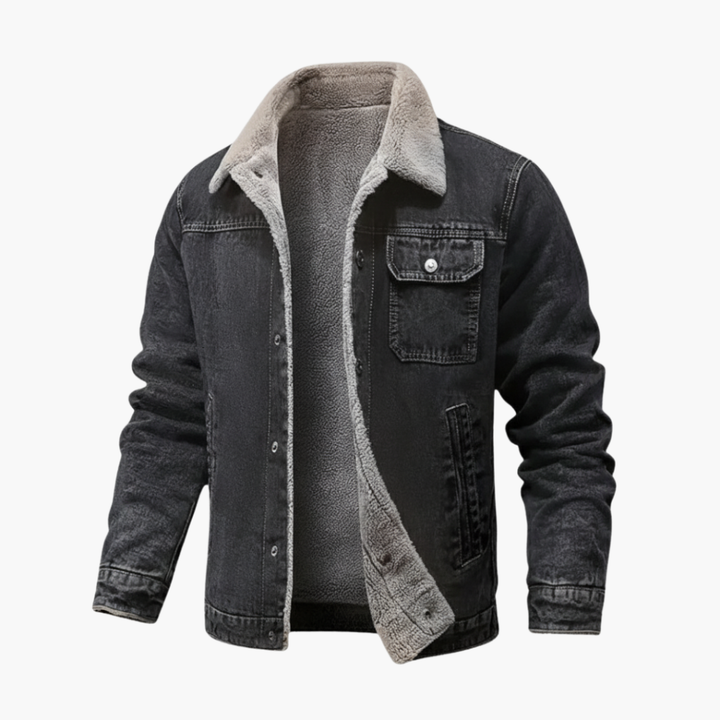 Heren Fleece-Voering Denim Jas Verkoopprijs