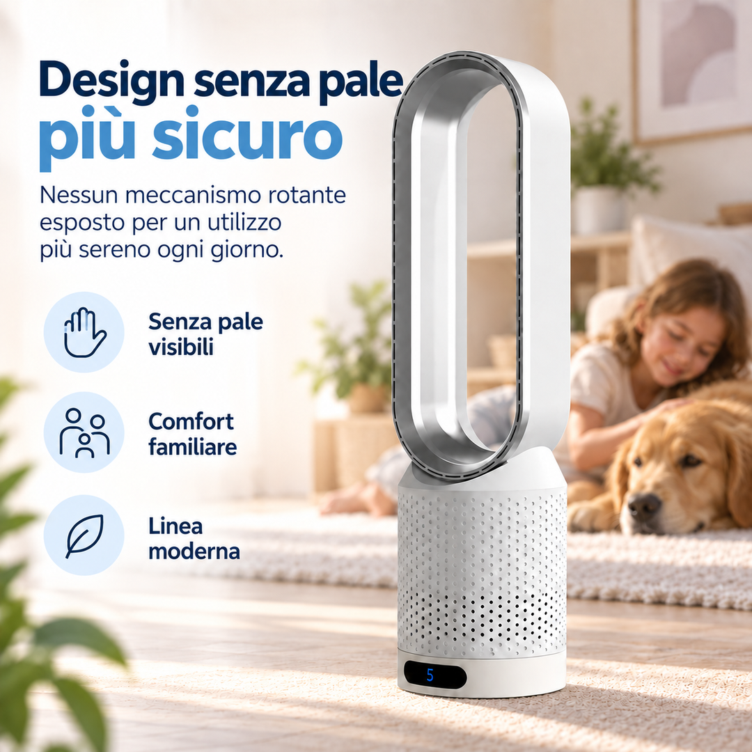 AirPure – Ultrastille Bladloze Torenventilator (< 32 dB)