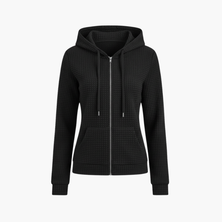 Dames Zip-Up Hoodie met Trekkoordcapuchon