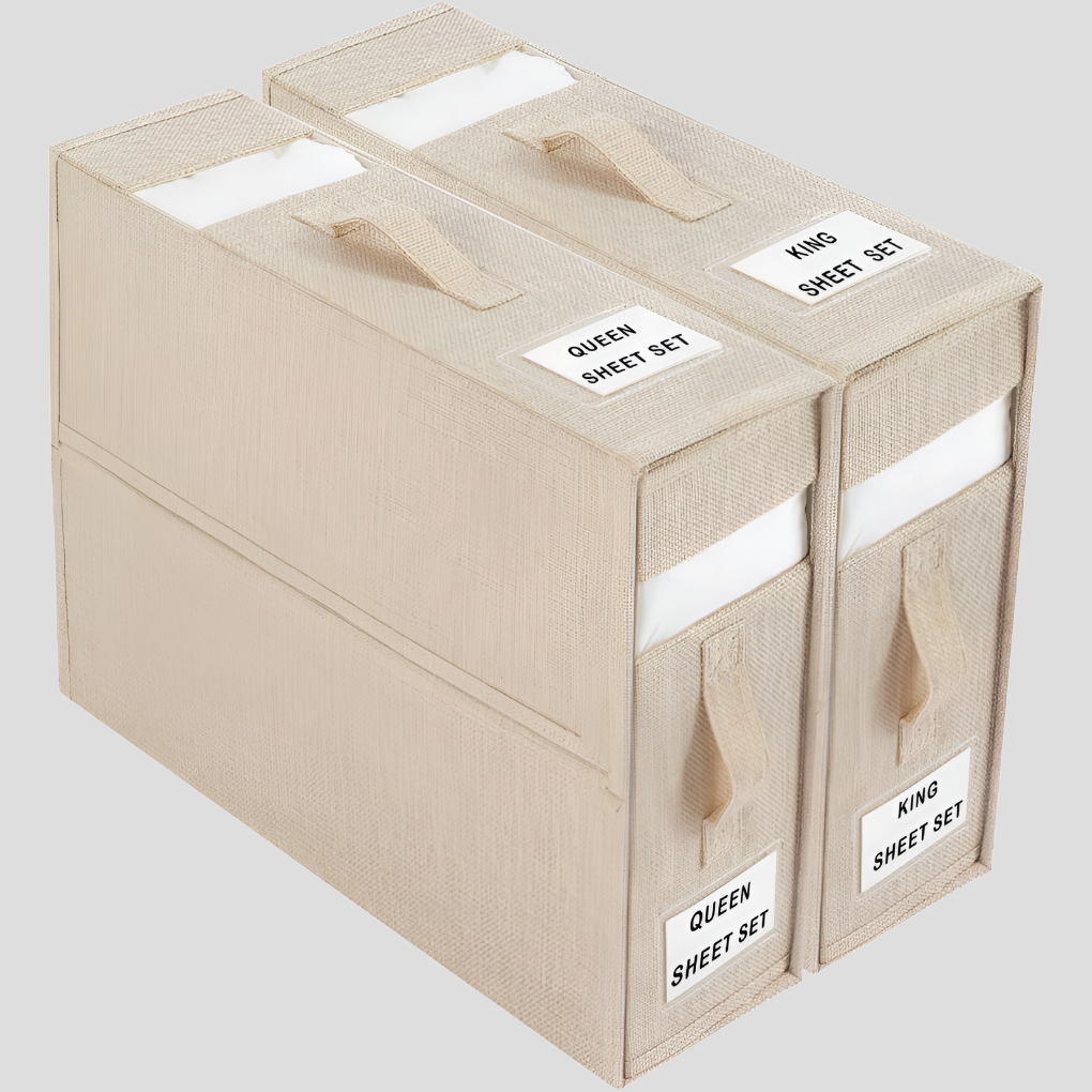 Inklapbare organizerbox voor lakens