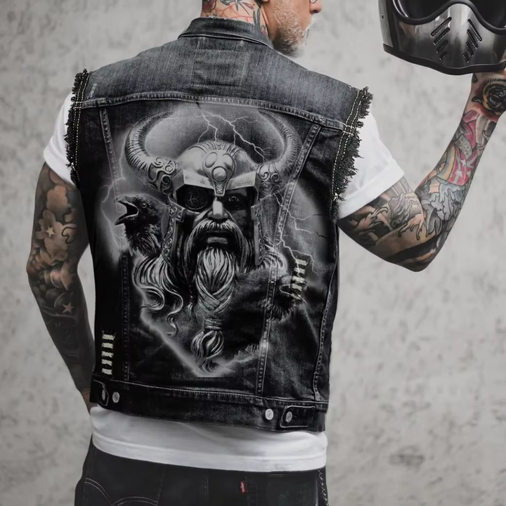 Mouwloos Denim Vest voor Heren