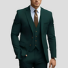 Elegant 3-delig beige slim fit herenpak (voorverkoop)