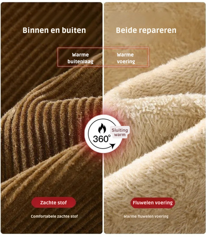 Fleece-gevoerde Corduroy jack