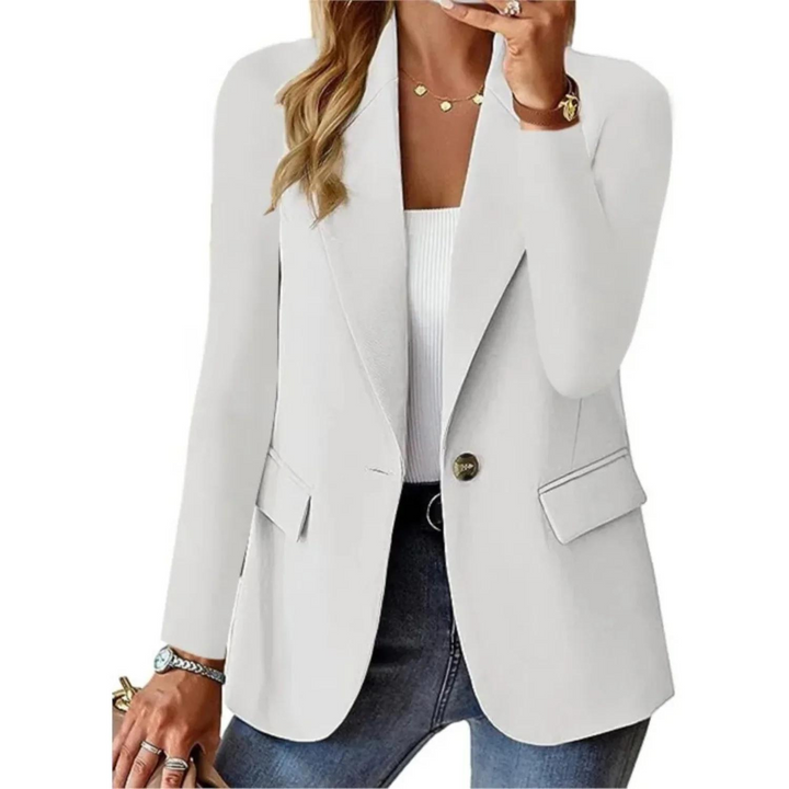 Getailleerde Comfortabel Blazer Met Één Knoop Dames
