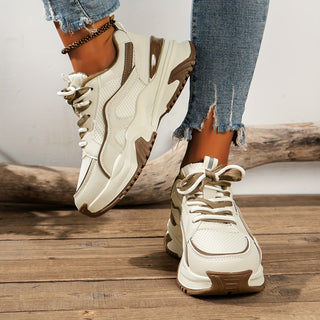 Stijlvolle Dames Sneakers Met Hoge Zool