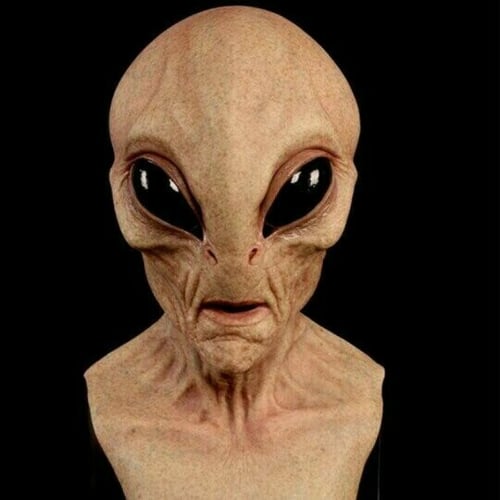 Realistisch CosmicMorph Aliëngezicht | Halloweenkostuum-accessoire, volledig handbeschilderd