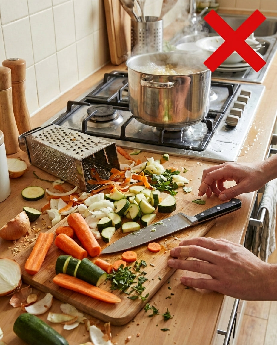 3-in-1 roterende groentesnijder met zuignap en verwisselbare trommels