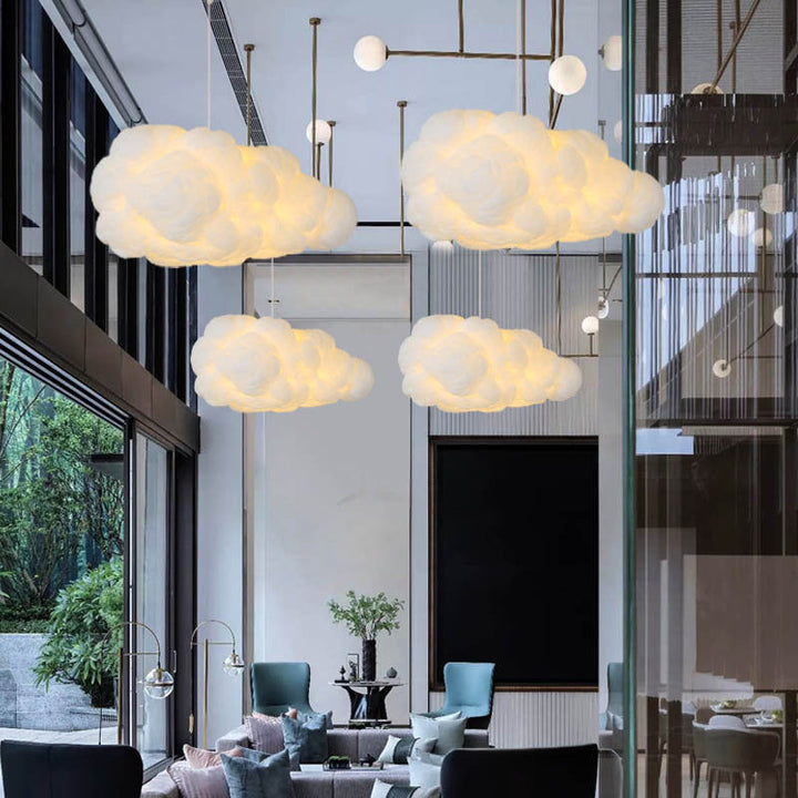 Witte Wolken Hanglamp Voor Slaapkamer - CloudGlow