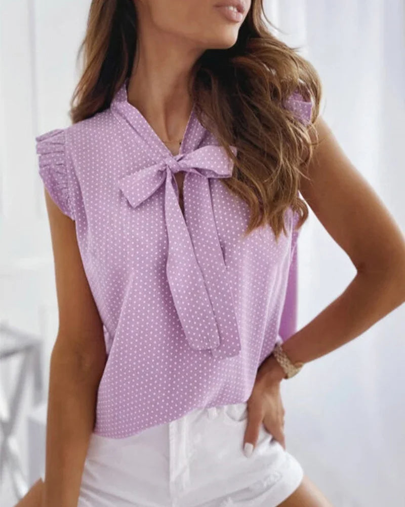Blouse met Strikdetail Dames