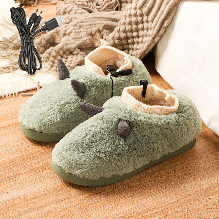 Verwarmde pantoffels met USB en superzacht velours, unisex