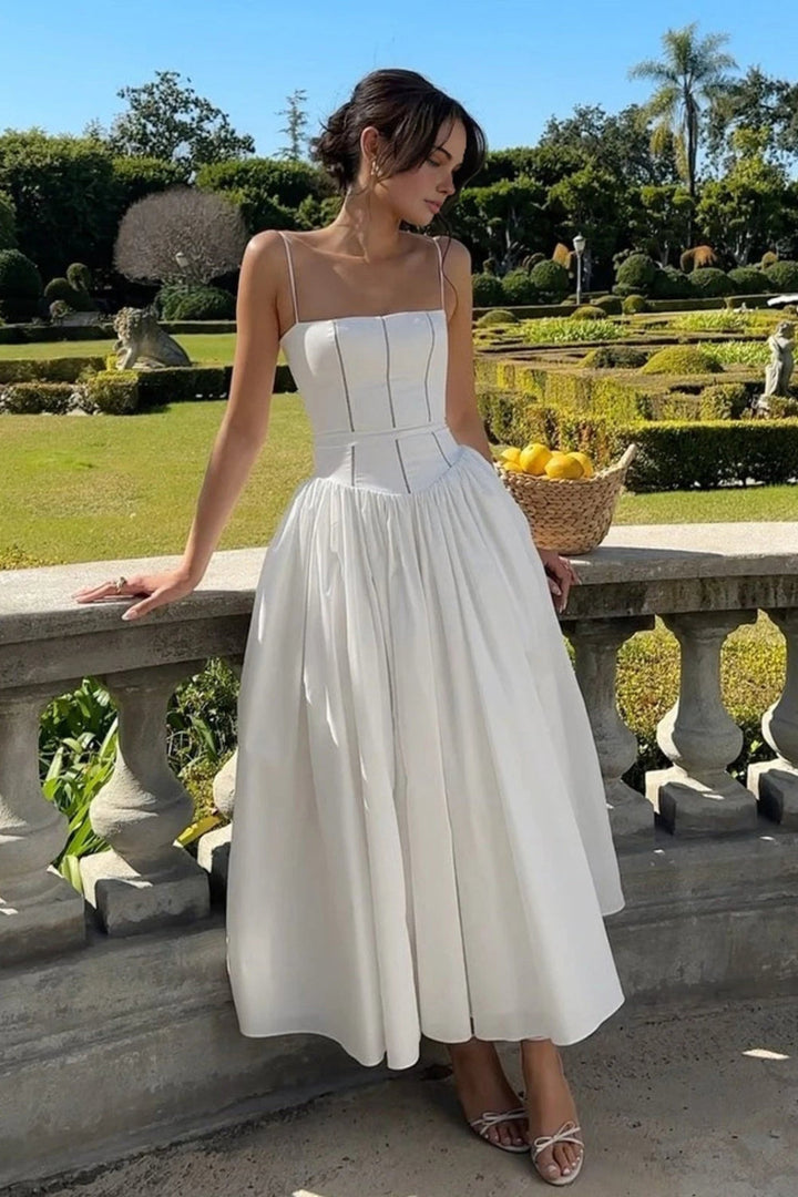 Lange halterjurk met kanten afwerking Dames - ideaal voor de lente en zomer!