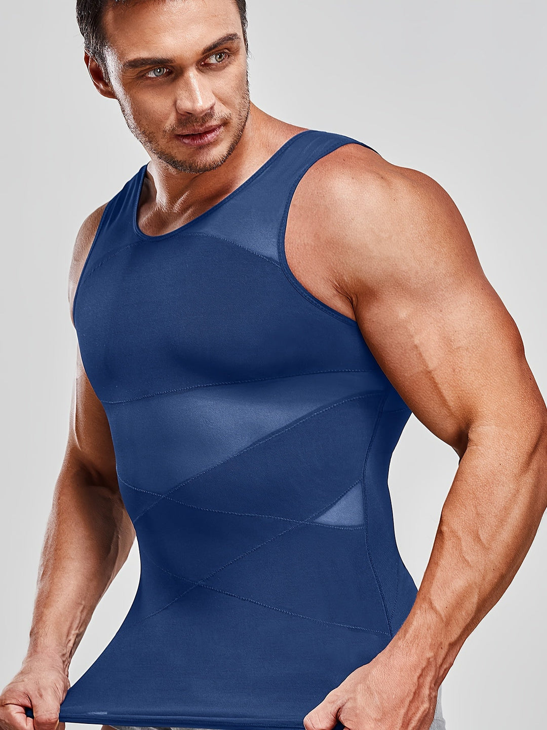 Heren Shapewear Tanktop Buikcontrole Mouwloos Onderhemd