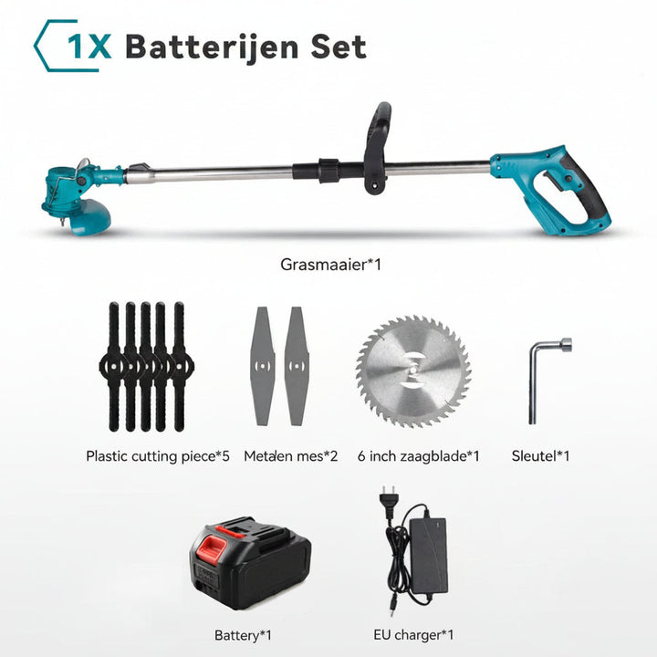 Foldable Lithium Battery Lawn Mower Electric Multi Function Household Mini Handheld Grass Trimmer