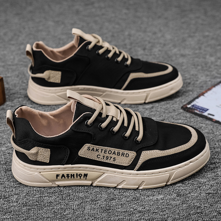 Heren Canvas Sneakers met Handgemaakt Design