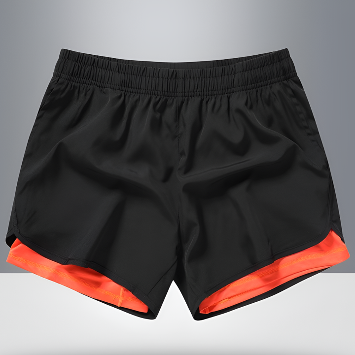 Snel drogende hardloopshorts voor heren met rits