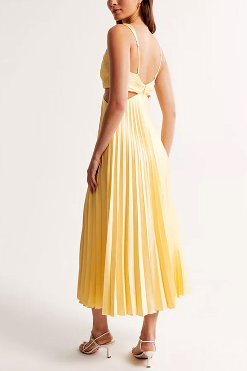 Elegante Mouwloze Jurk met Open Rug